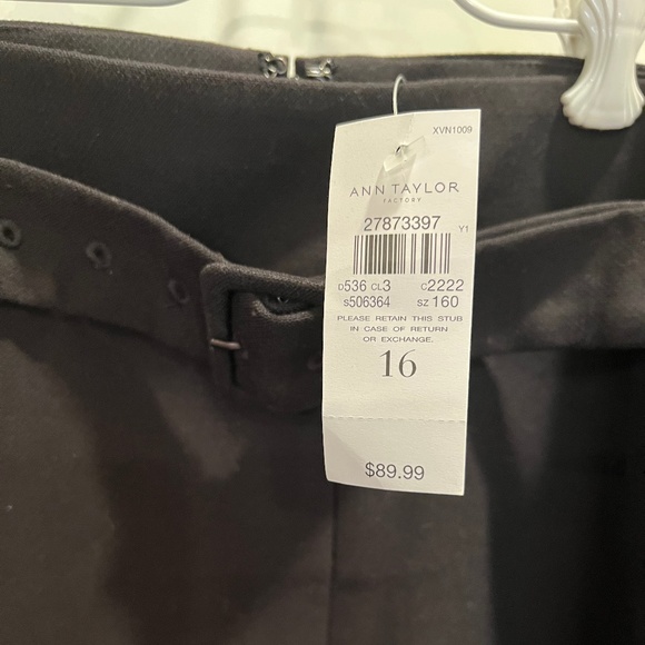 Ann Taylor Black Belted Pencil Skirt - Picture 3 of 4